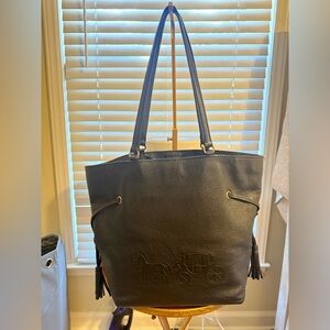 Coach Andy Tote – Black Pebbled Leather